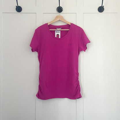 Bench Women's Logo Short Sleeve T-Shirt | Pink Ladies Top Ruched Women > Tops > Tees - Short Sleeve 15 $ Buttons & Beans Co.