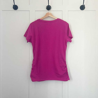 Bench Women's Logo Short Sleeve T-Shirt | Pink Ladies Top Ruched Women > Tops > Tees - Short Sleeve 15 $ Buttons & Beans Co.