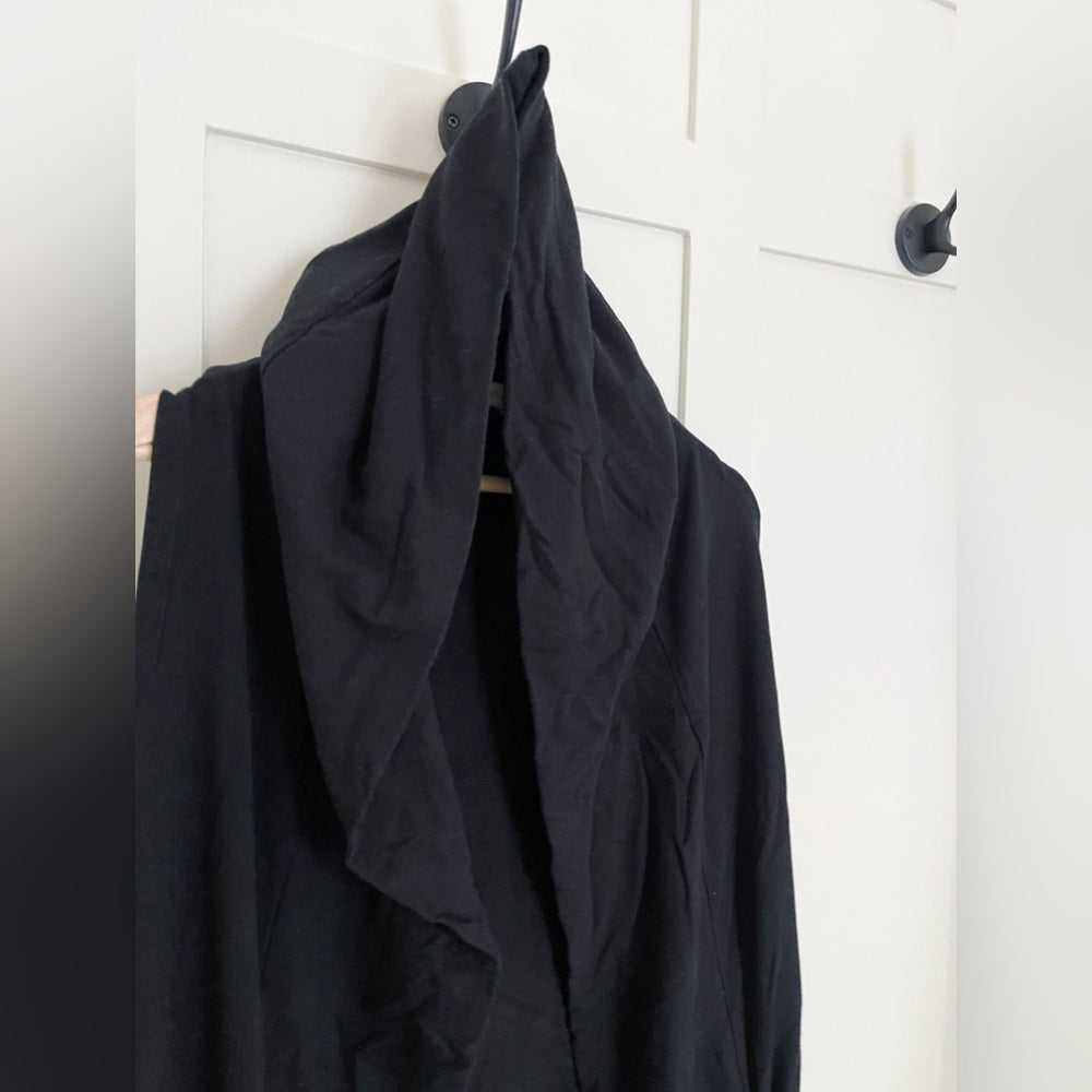 Black long Handmade Flowy by Hooded Vest by Buttercream Clothing, Cowl Collar Women > Jackets & Coats > Vests 40 $ Buttons & Beans Co.