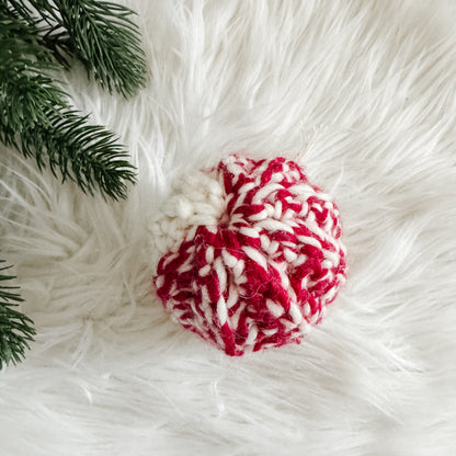 Crochet Bauble Christmas Ornament | Candy Cane
