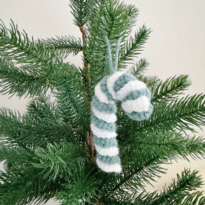 Crochet Christmas Ornament | Candy Cane | Green