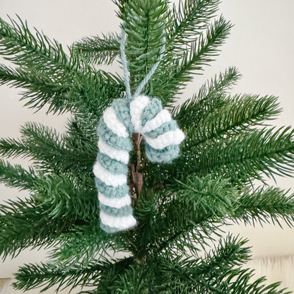 Crochet Christmas Ornament | Candy Cane | Green