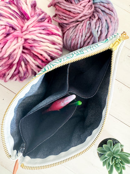 Being Knotty Notions Bag, Crochet Hook, Knitting Needles Organizer, Accessories Case, Crocheting Knitting, Fibre Enthusiasts, Crafters, Crocheter and Knitter Humour Gift