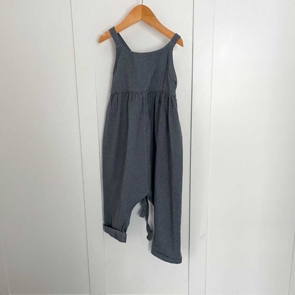 Charli Nest & Nurture Cross Back Romper, Blue Chambray Girls Handmade, Unisex Kids > Bottoms > Jumpsuits & Rompers 22 $ Buttons & Beans Co.