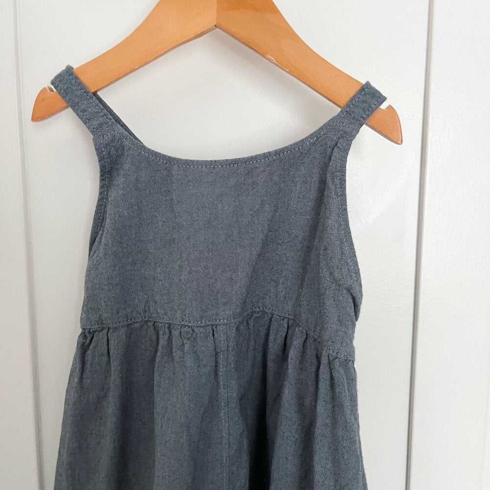 Charli Nest & Nurture Cross Back Romper, Blue Chambray Girls Handmade, Unisex Kids > Bottoms > Jumpsuits & Rompers 22 $ Buttons & Beans Co.