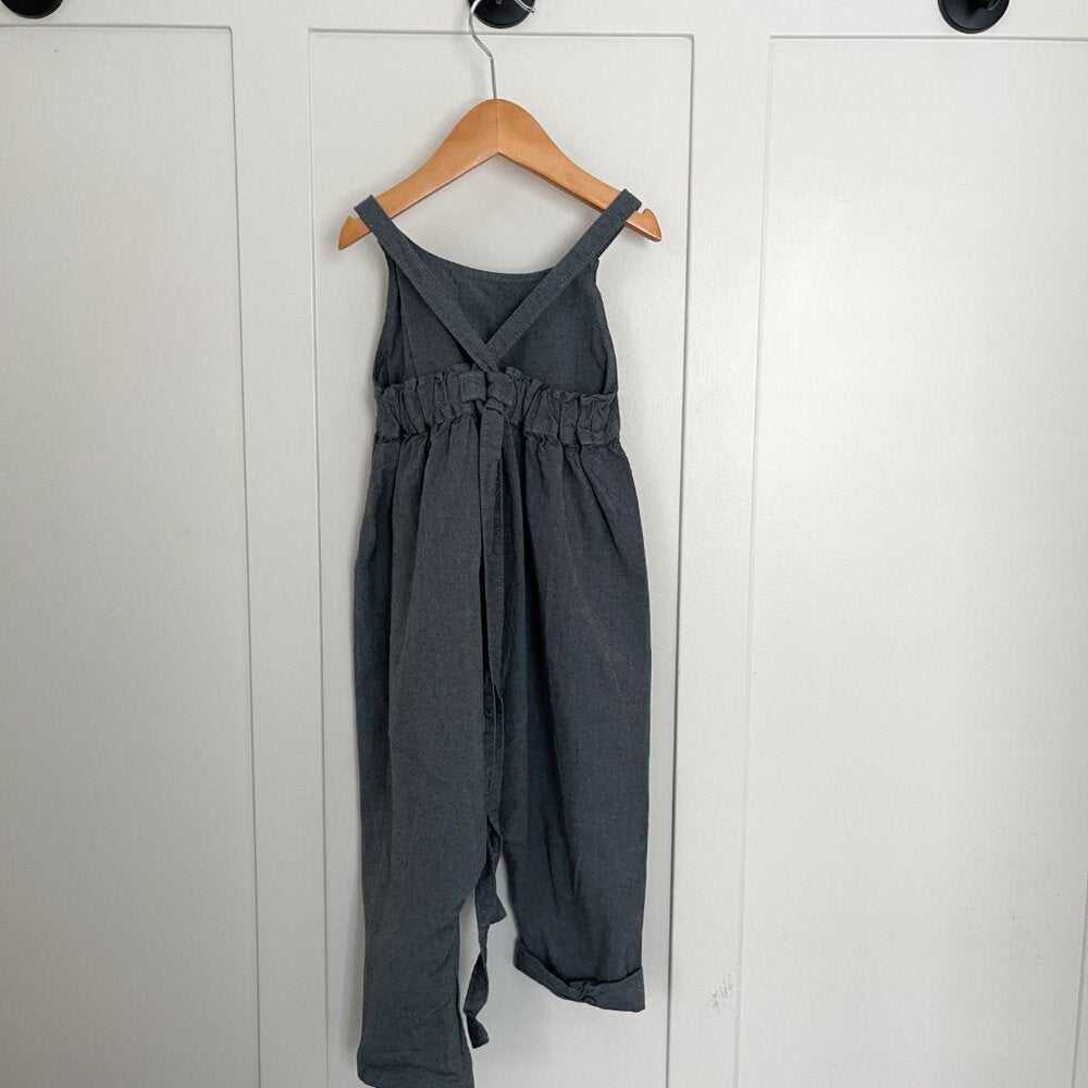 Charli Nest & Nurture Cross Back Romper, Blue Chambray Girls Handmade, Unisex Kids > Bottoms > Jumpsuits & Rompers 22 $ Buttons & Beans Co.