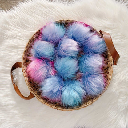 Cotton Candy Faux Fur Fabric by the Yard or Meter | Blue, Pink, Purple Pompom, Arts & Crafts, Decor, Costume Faux Fur Fabric 3 $ Buttons & Beans Co.