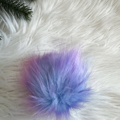 Faux Fur Pompom Hair Tie | Cotton Candy