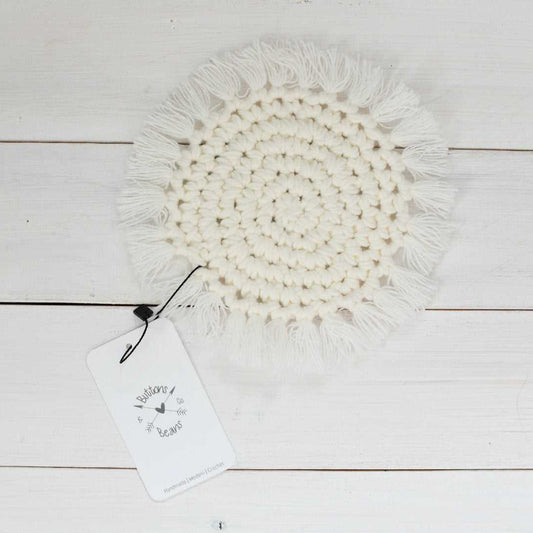Crochet Coaster | Boho Charger Home decor 10 $ Buttons & Beans Co.