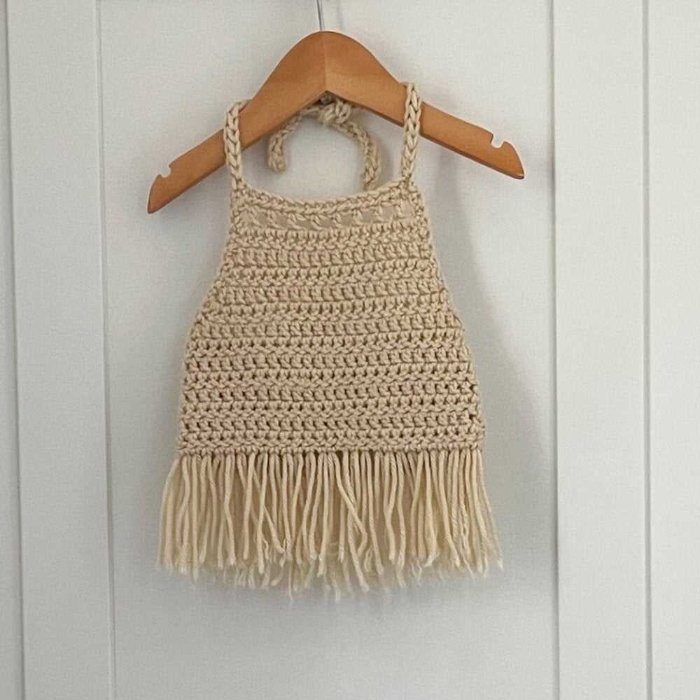 Crochet Crop Top, Baby, Toddler, Kids, Summer, Spring, Boho, Festival, Halter Kids > Shirts & Tops 9 $ Buttons & Beans Co.