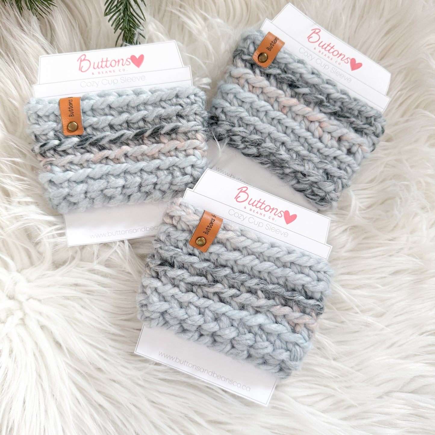 Crochet Cup Cozy | Beverage Sleeve | Arctic