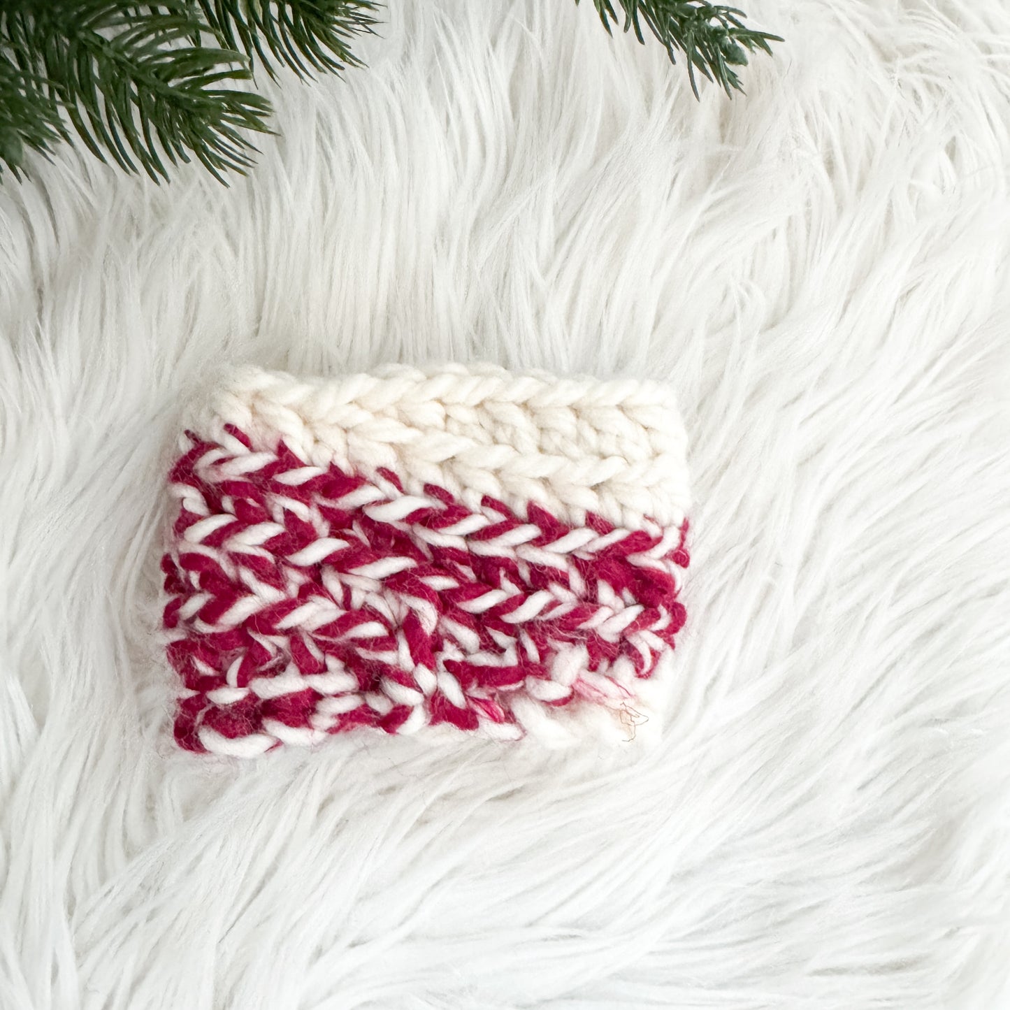 Crochet Cup Cozy | Beverage Sleeve | Candy Cane