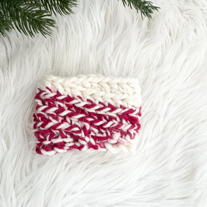 Crochet Cup Cozy | Beverage Sleeve | Candy Cane