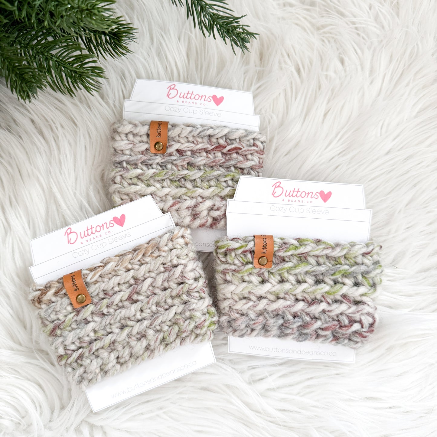 Crochet Cup Cozy | Beverage Sleeve | Fern