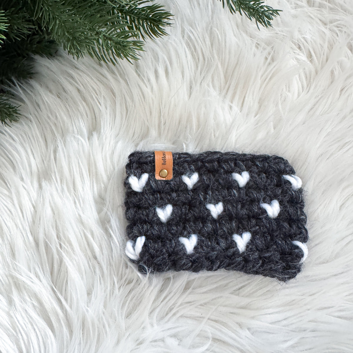 Crochet Cup Cozy Mini Hearts | Pick your Colour | Beverage Sleeve Gift