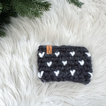 Crochet Cup Cozy Mini Hearts | Pick your Colour | Beverage Sleeve Gift