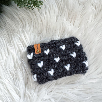 Crochet Cup Cozy Mini Hearts | Pick your Colour | Beverage Sleeve Gift
