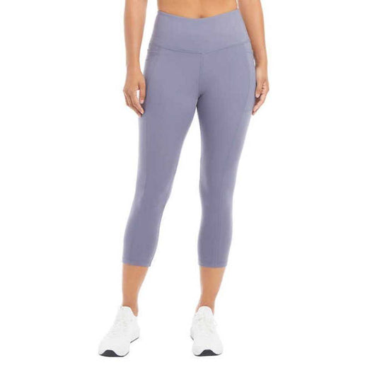 Danskin Women's Reflective High Rise with Pockets Capri | Purple Grey Women > Pants & Jumpsuits > Capris 18 $ Buttons & Beans Co.