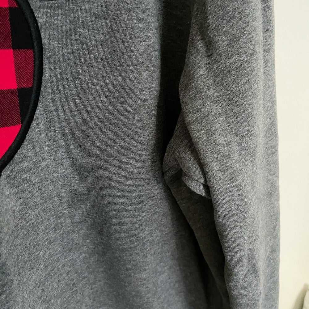 Disney x Joe Fresh Grey Plaid Mickey Mouse Sweatshirt, Sweater, Christmas Women > Sweaters > Crew & Scoop Necks 31 $ Buttons & Beans Co.