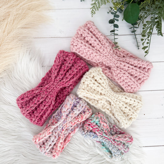 Cinched Ear Warmer | Pick your Colour | Chunky Crochet Headband
