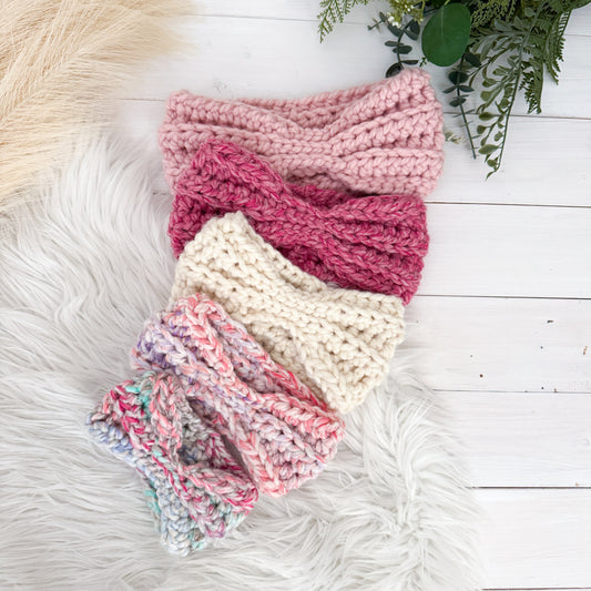 Cinched Ear Warmer | Pick your Colour | Chunky Crochet Headband