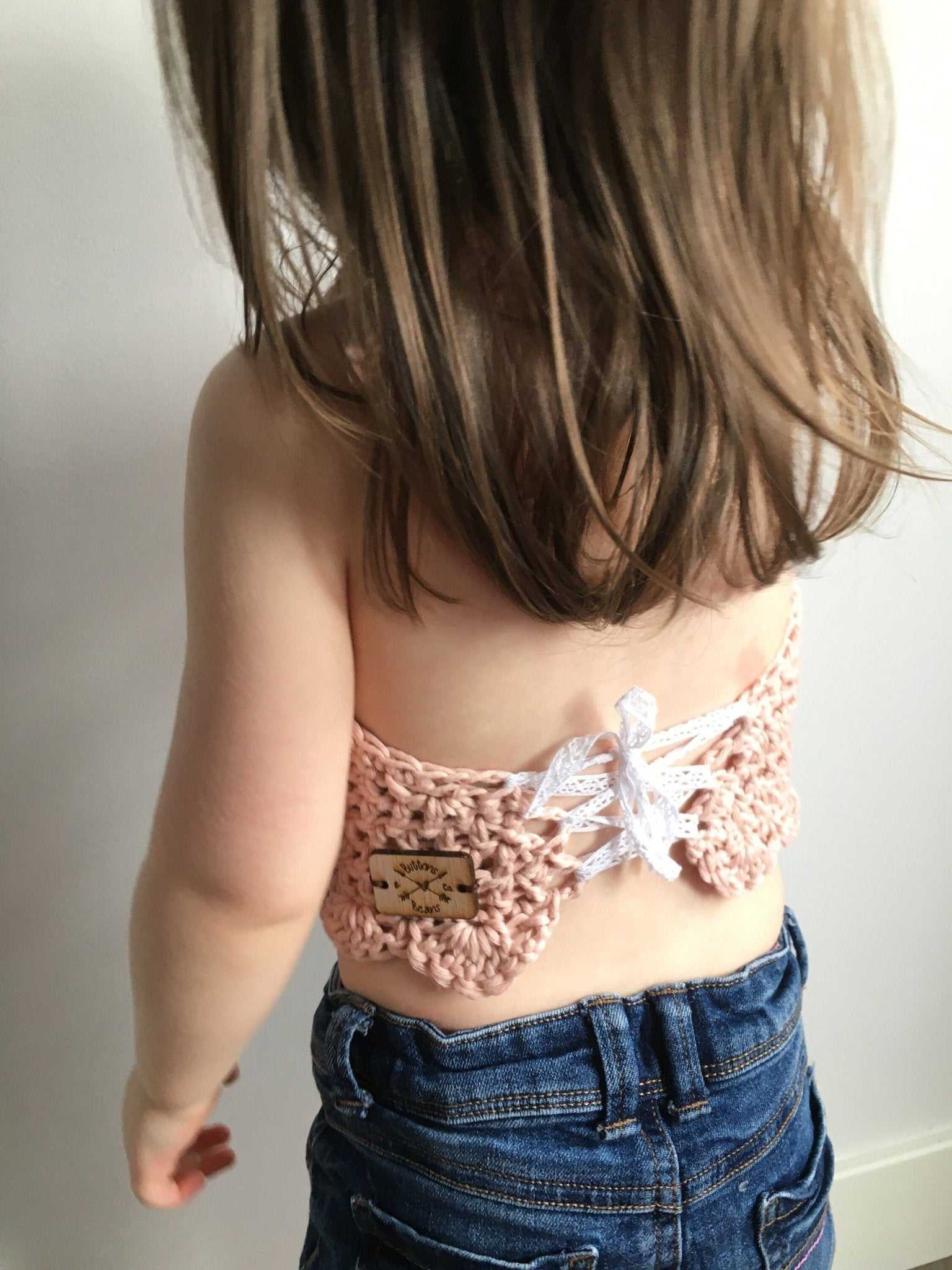 Ella - Orchid Pink Crochet Crop Top | Cotton Apparel 25 $ Buttons & Beans Co.