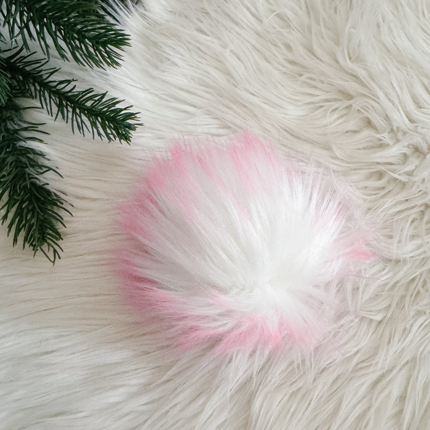 Faux Fur Pompom Hair Tie | Bubblegum Pink