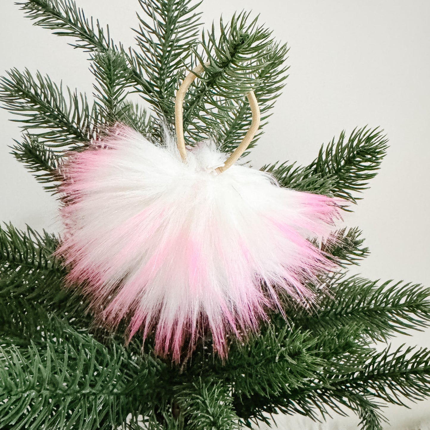 Faux Fur Pompom Hair Tie | Bubblegum Pink