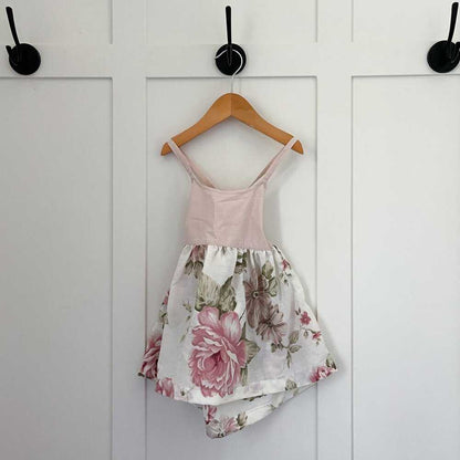 Freya Nest & Nurture Cross Back Dress, Pink Floral Girls Handmade, Sustainable Kids > Dresses 22 $ Buttons & Beans Co.