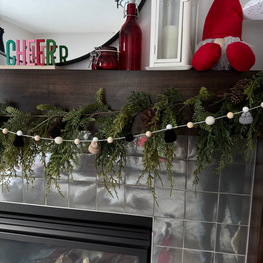Neutrals Christmas Mini Knitted Toque Garland