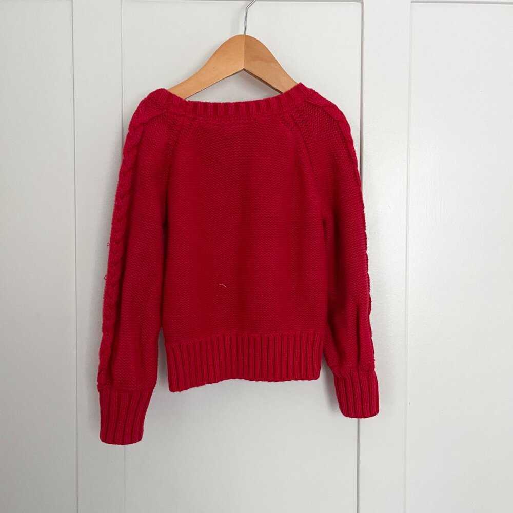 Gap Red Diamond cable Knit Chunky Crew Neck Sweater, Sweatshirt, Christmas top Kids > Shirts & Tops > Sweatshirts & Hoodies 25 $ Buttons & Beans Co.