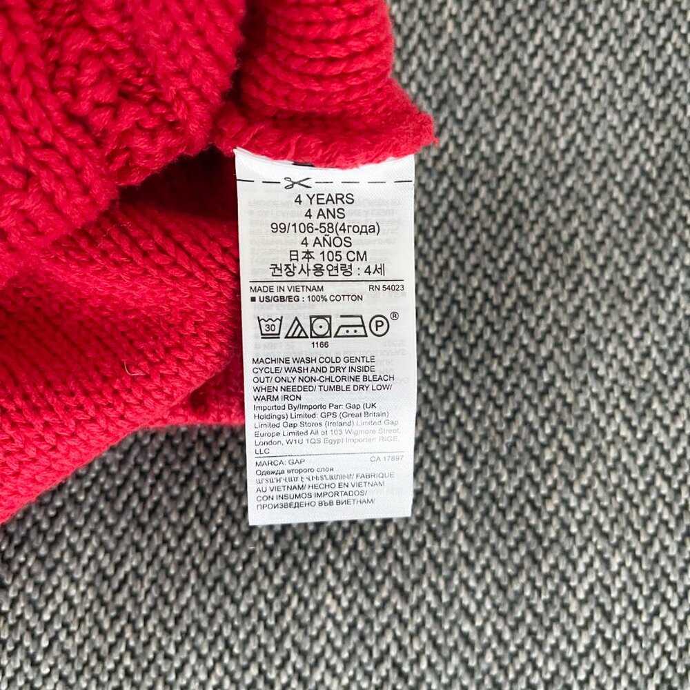 Gap Red Diamond cable Knit Chunky Crew Neck Sweater, Sweatshirt, Christmas top Kids > Shirts & Tops > Sweatshirts & Hoodies 25 $ Buttons & Beans Co.