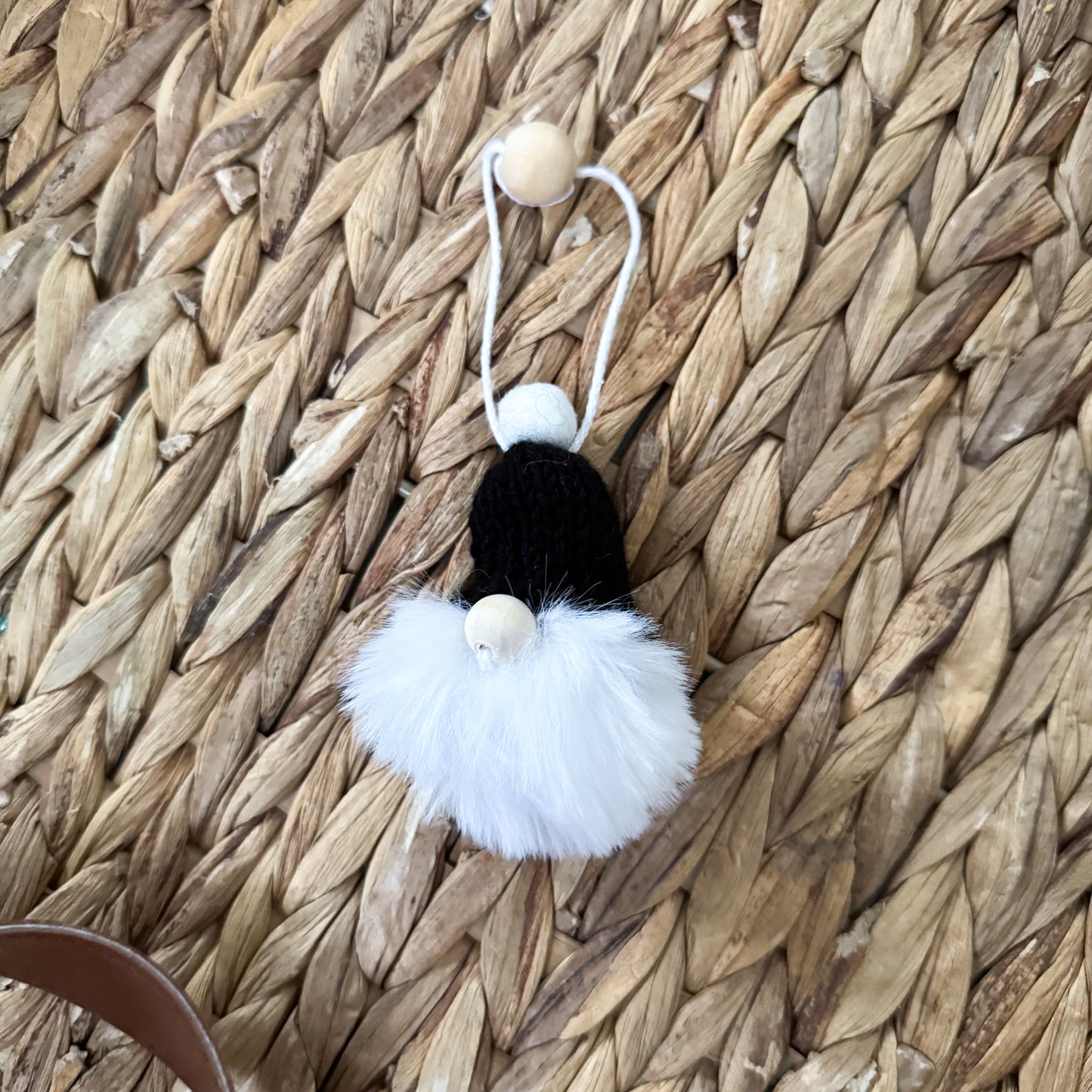 Gnome Christmas Mini Knitted Toque Ornament Black