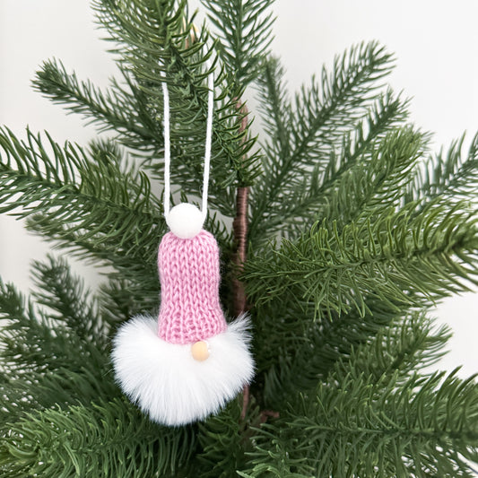 Gnome Christmas Mini Knitted Toque Ornament Lilac