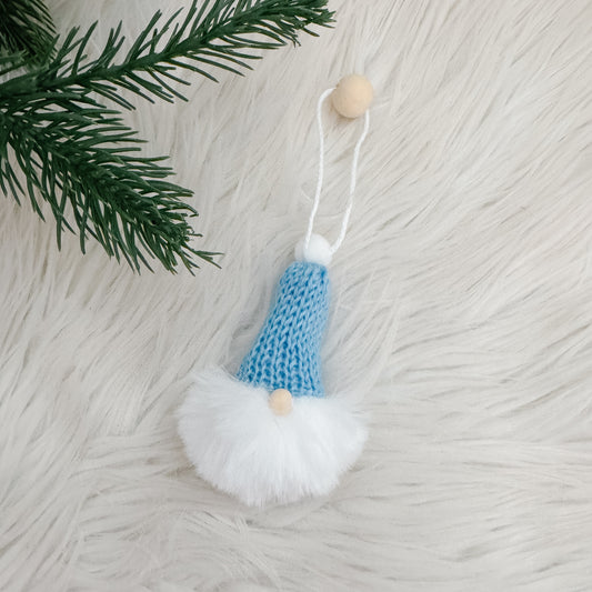 Gnome Christmas Mini Knitted Toque Ornament Periwinkle
