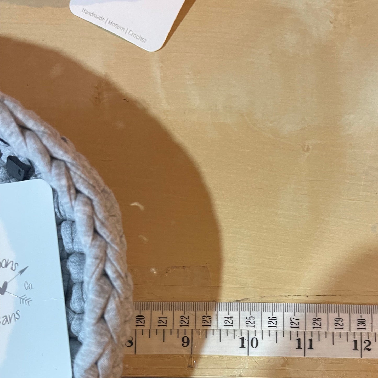 Crochet Cotton Basket Bowl | Grey Storage Decor