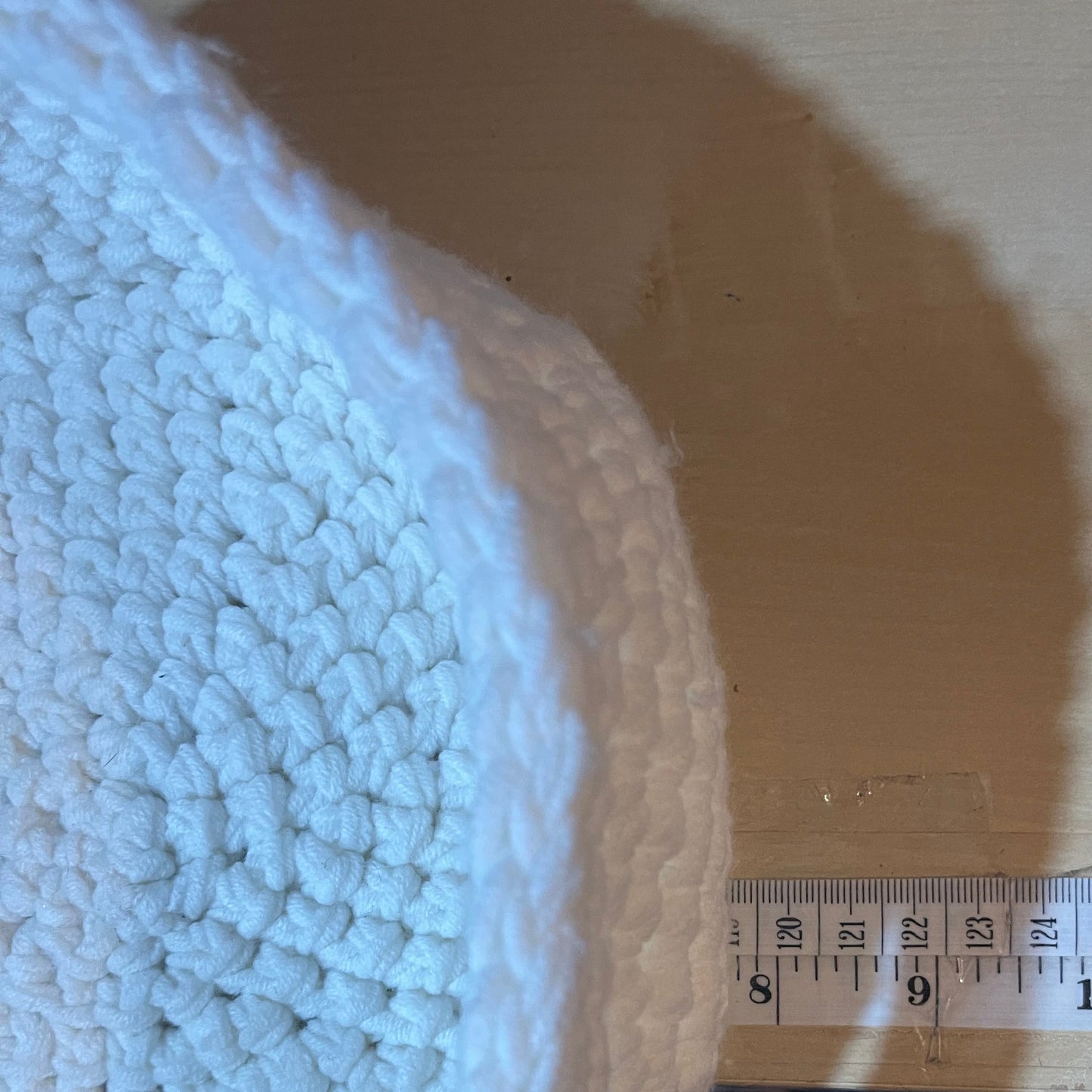 Crochet Cotton Basket Bowl | White Storage Decor