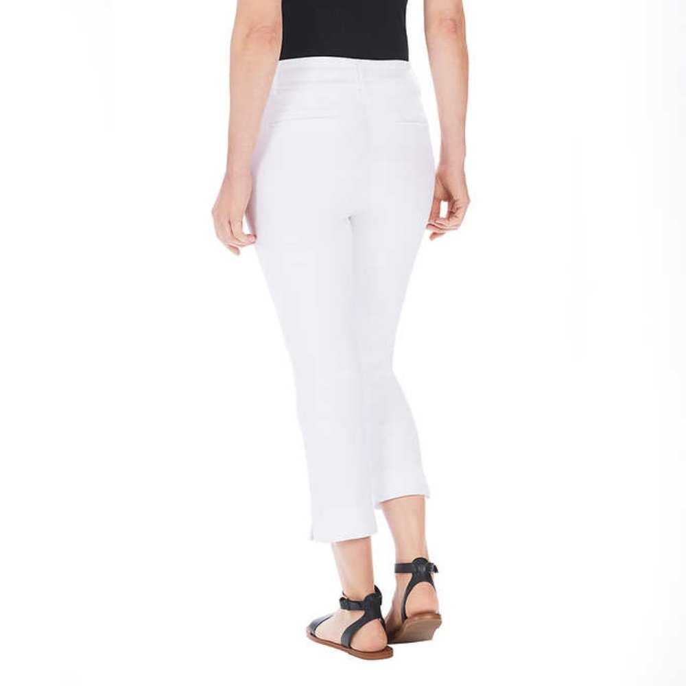 Hilary Radley Women’s Pull-on Capri with Tummy Control | White Jacquard Women > Pants & Jumpsuits > Capris 18 $ Buttons & Beans Co.