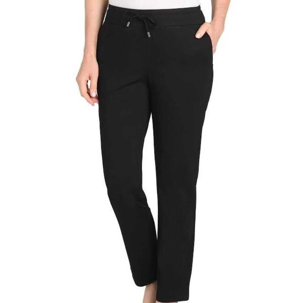 Hilary Radley Women’s Pull-on Stretch Trouser Pant | Black Draw string Waist Women > Pants & Jumpsuits > Trousers 18 $ Buttons & Beans Co.