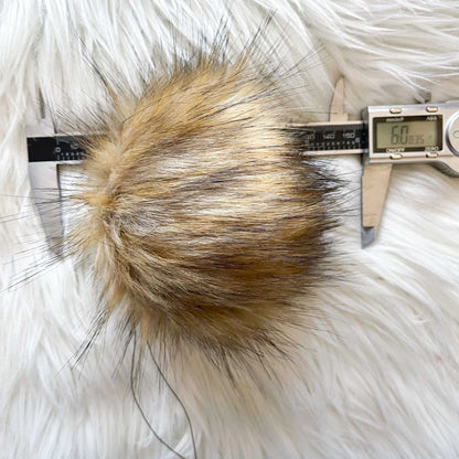 Honey Wolf Luxury Faux Fur Pom pom | Tan, Brown and Blonde Tie, Button or Snap Pom pom Pom Poms 6 $ Buttons & Beans Co.