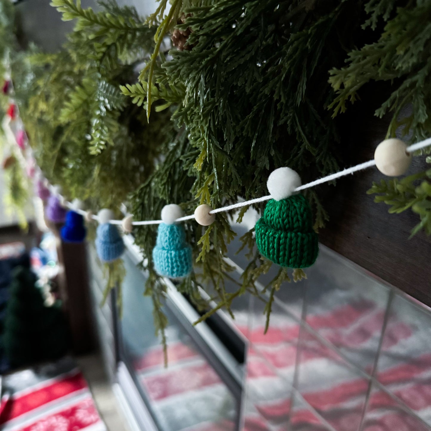 DIY Rainbow Mini Knitted Toque Garland Kit