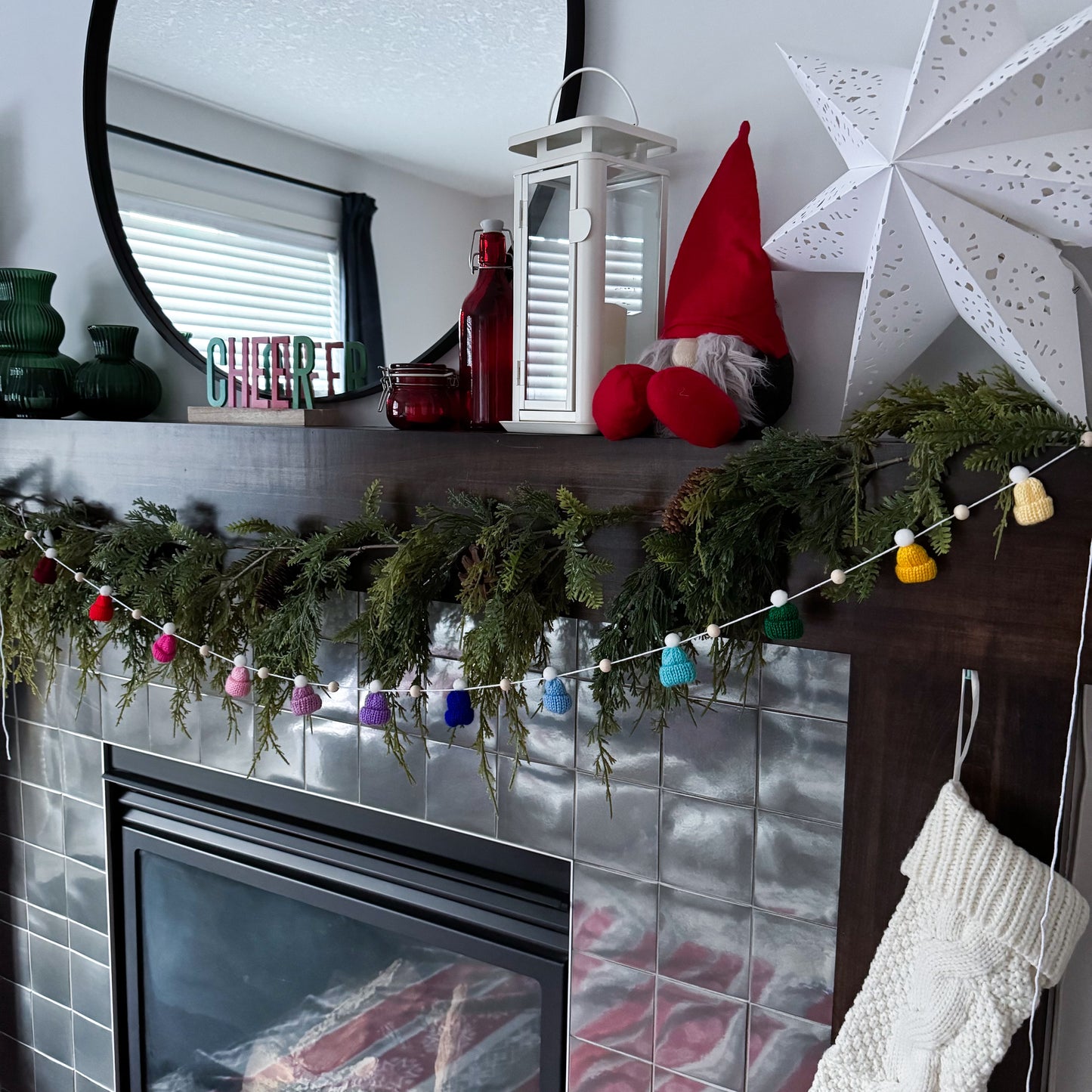 DIY Rainbow Mini Knitted Toque Garland Kit