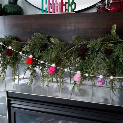 Rainbow Mini Knitted Toque Garland