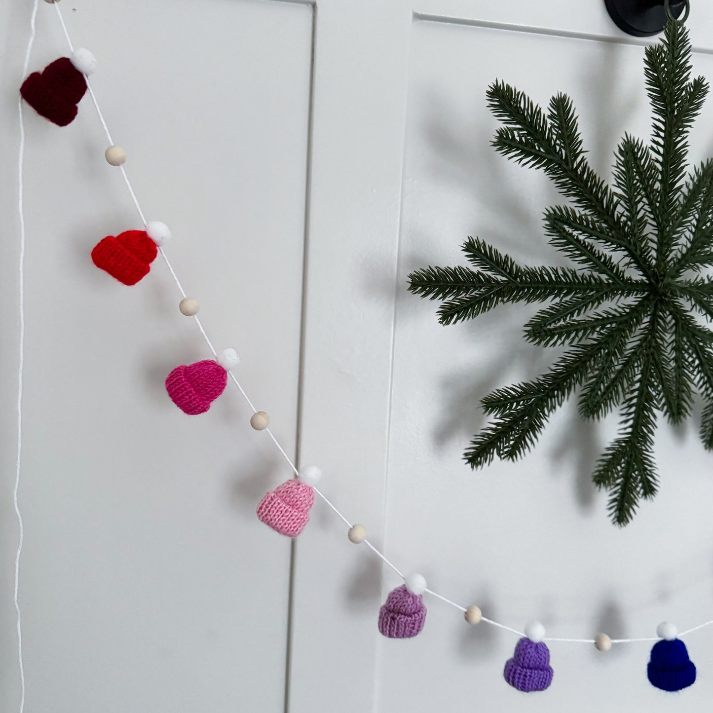 DIY Rainbow Mini Knitted Toque Garland Kit