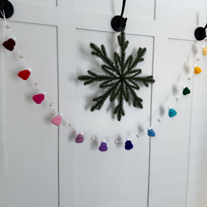 DIY Rainbow Mini Knitted Toque Garland Kit