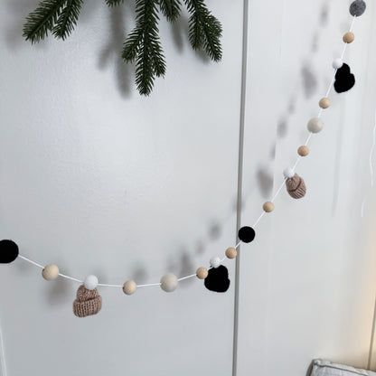 DIY Neutrals Mini Knitted Toque Garland Kit