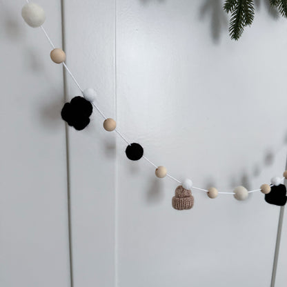 DIY Neutrals Mini Knitted Toque Garland Kit