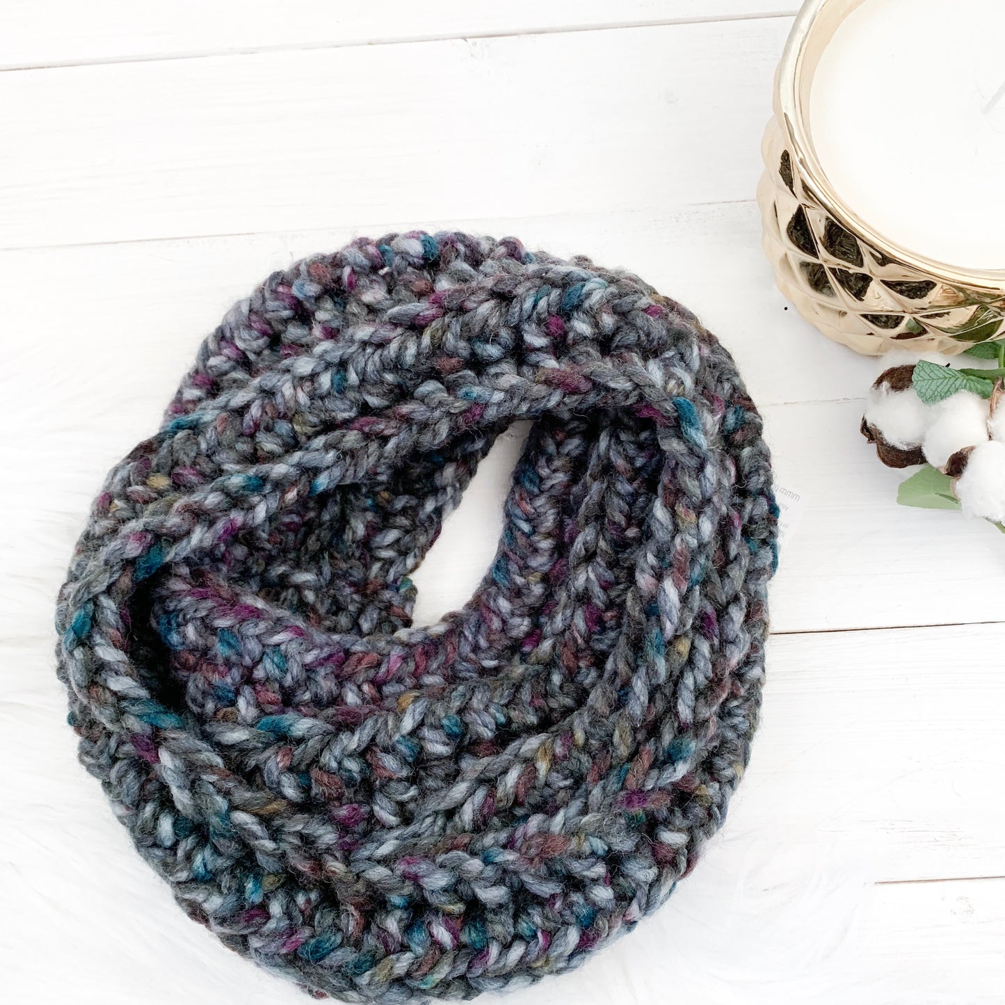 Infinity Scarf Chunky Crochet | Pick your own Colour Double Loop Scarves | Toddler to Adult