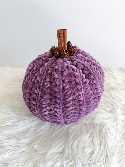 Pumpkin | Plum Velvet Crochet Fall Decor