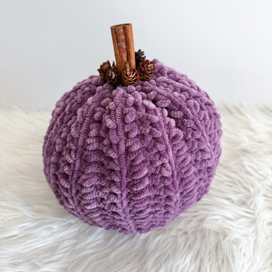 Pumpkin | Plum Velvet Crochet Fall Decor